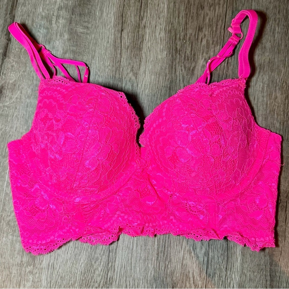 La SENZA Pink Underwire Bra with Statement Back Straps